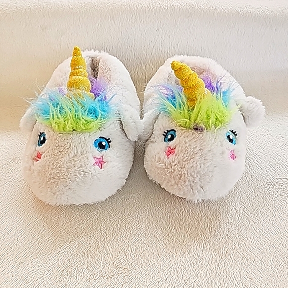 CAT & JACK | Unicorn Slippers, Faux Fur, Colorful - Picture 2 of 9